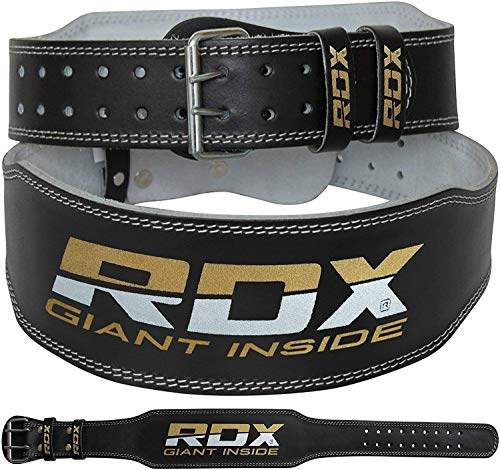 Rdx 4 inch weightlifting fitness leather gym belt image